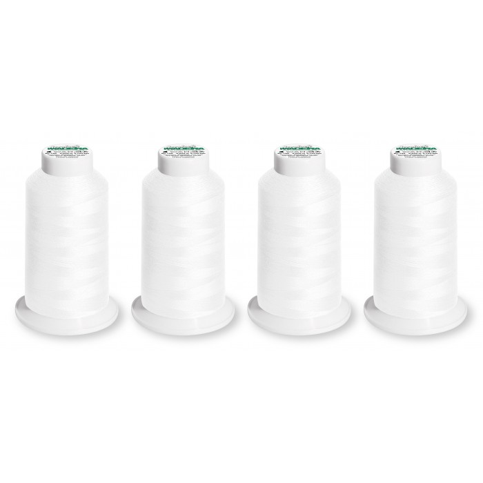 SET da 4 spole MADEIRA AEROLOCK - Bianco - 8010 2500 Mt.