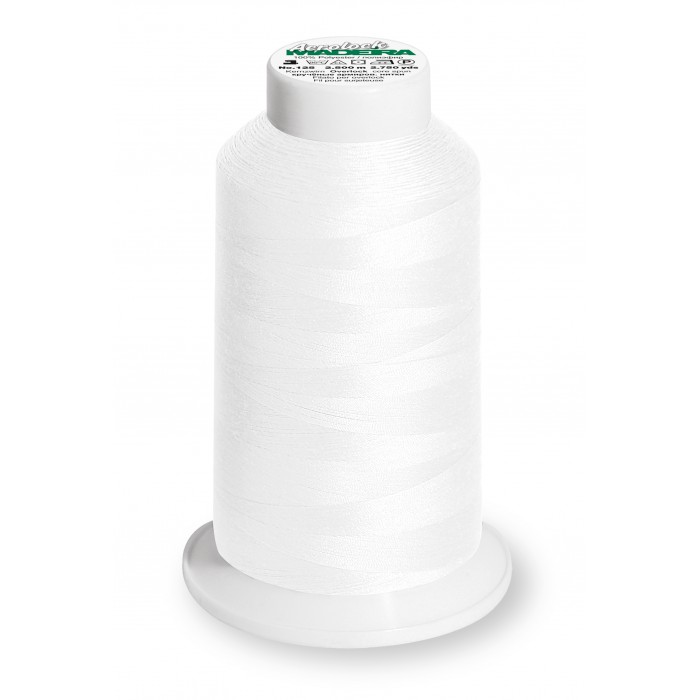 SET of 4 bobbins MADEIRA AEROLOCK - White - 8010 2500 Mt.