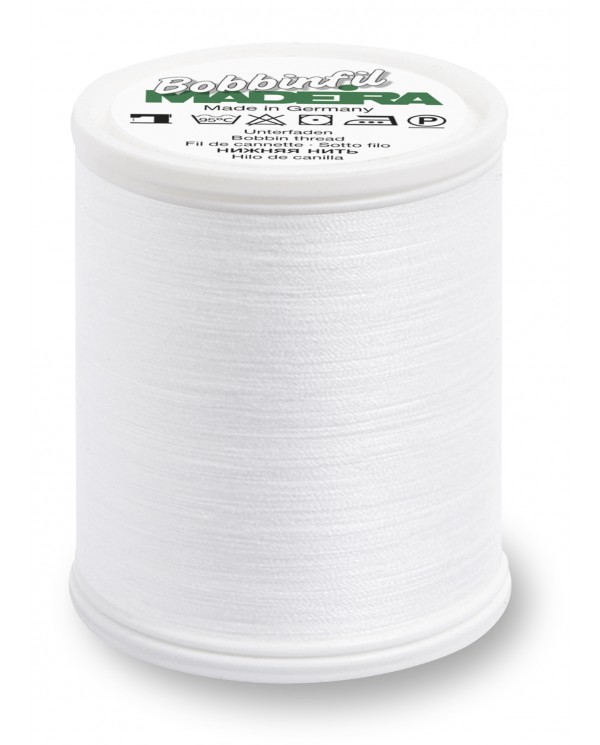 MADEIRA Bobbinfil 9764 fil navette blanc - Jauge 70