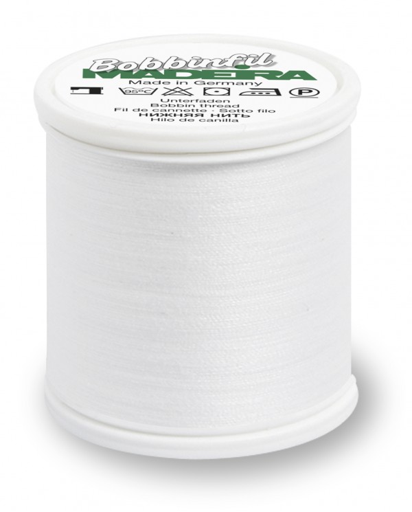 MADEIRA Bobbinfil 9765 white shuttle yarn - Gauge 70 - 500 Mt.