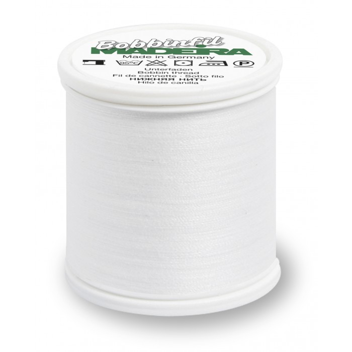 MADEIRA Bobbinfil 9765 white shuttle yarn - Gauge 70 - 500 Mt.