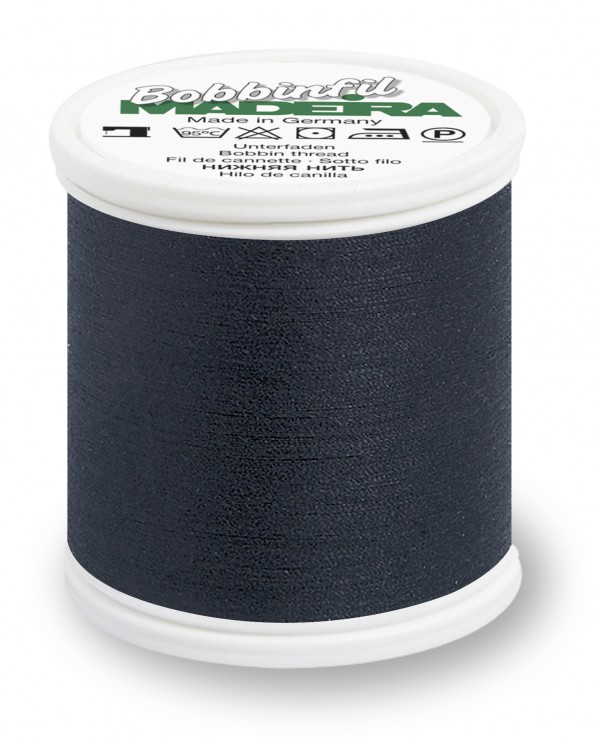 MADEIRA Bobbinfil 9765 fil navette noir - Jauge 70 - 500 Mt.