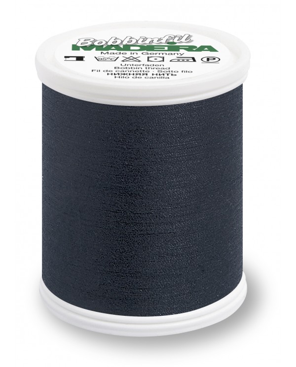 MADEIRA Bobbinfil 9770 fil navette noir - Jauge 80 - 1000 Mt.