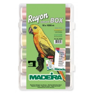 MADEIRA Smart Box con 18 filati da ricamo Rayon 1000 Mt. - 8043