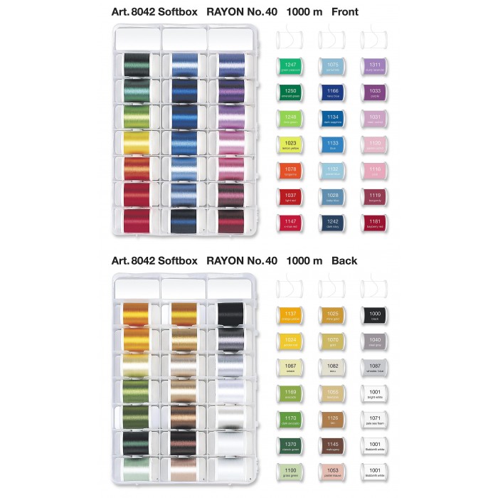 MADEIRA 8042 Case 40 yarns Rayon 1000 mt