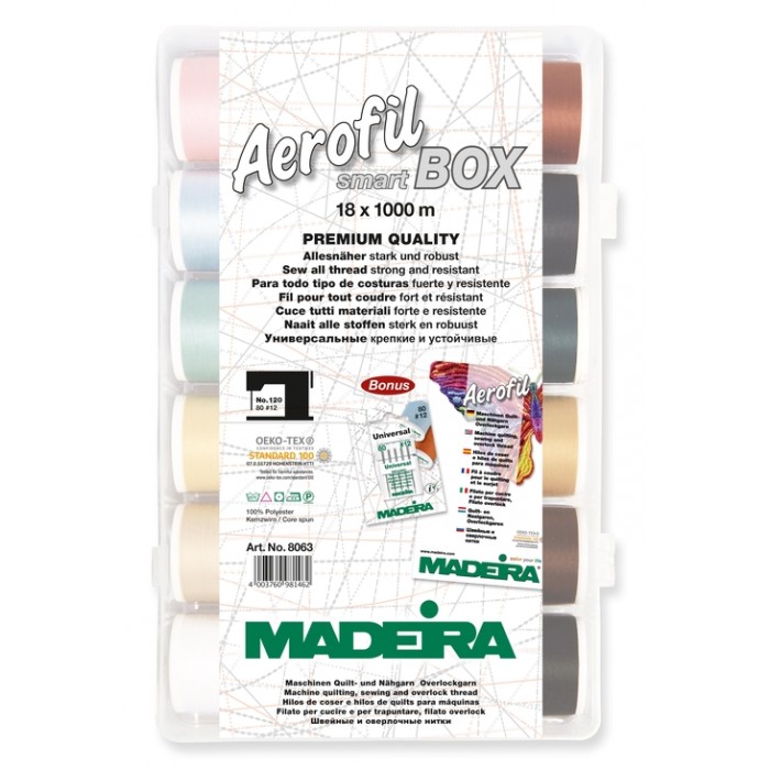 MADEIRA Smart Box con 18 filati da cucito Aerofil - 8063