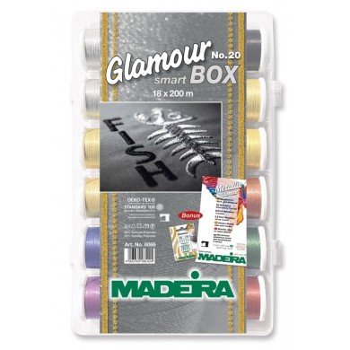 MADEIRA Smart Box con 18 filati da ricamo Glamour 200 Mt. - 8066
