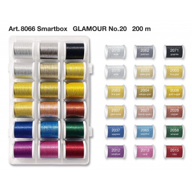 MADEIRA Smart Box with 18 Glamour embroidery threads 200 Mt. - 8066