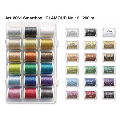MADEIRA Smart Box with 18 Glamour embroidery threads 200 Mt. - 8061