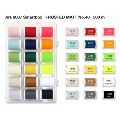 MADEIRA Smart Box with 18 Frosted Matt yarns of 500 Mt. - 8087