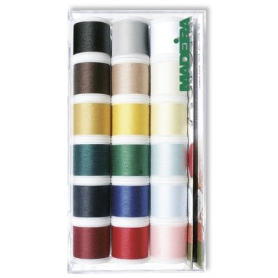 MADEIRA Scatola trasparente Aerofil 18 filati 200 mt - 8041