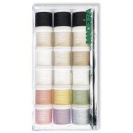 MADEIRA Transparent box with 18 embroidery threads Cotona 200 Mt. ...