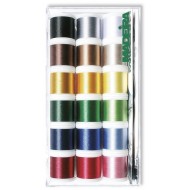 MADEIRA Transparent box with 18 Rayon embroidery threads 200 Mt. -...