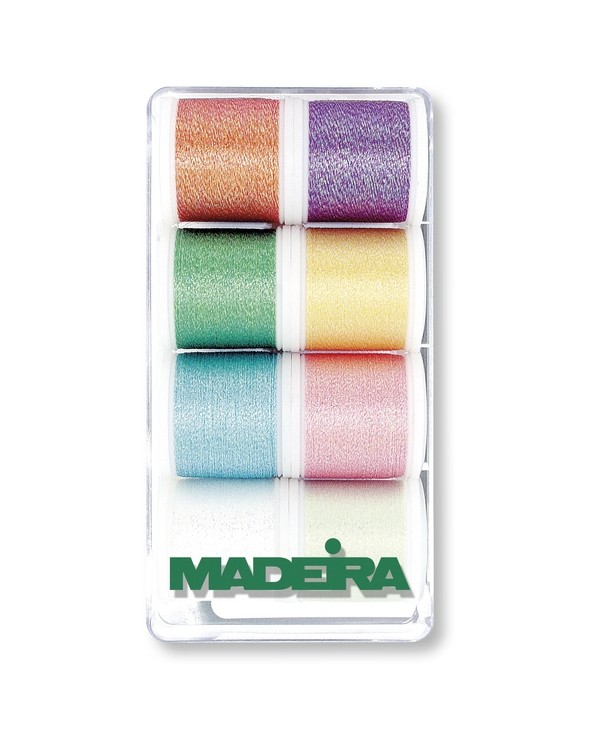 MADEIRA Coffret cadeau avec 8 fils Opale Métallisé de 200 Mt. - 8010