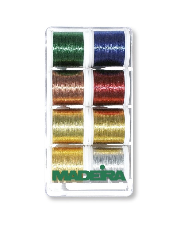 MADEIRA Gift box with 8 Classic Metallic yarns of 200 Mt. - 8012