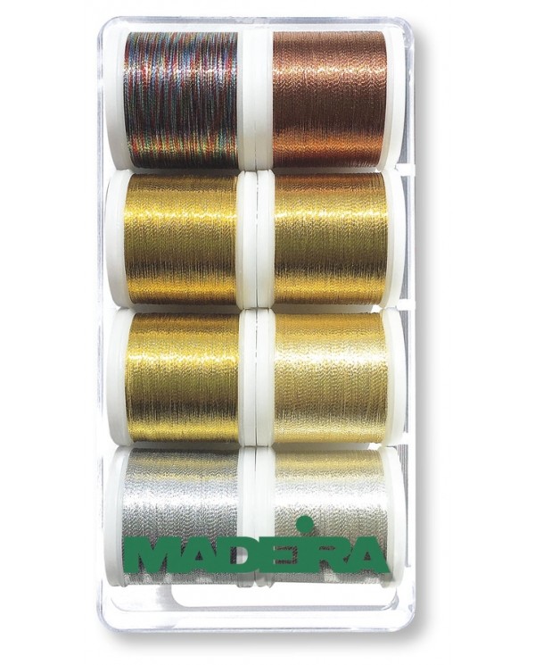 MADEIRA Gift box with 8 Brilliant Metallic yarns of 200 Mt. - 8009