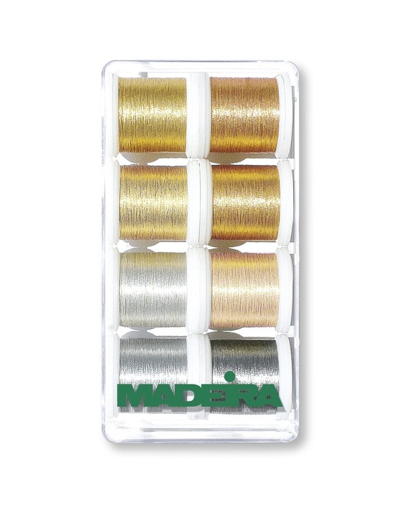 MADEIRA Coffret cadeau avec 8 fils métalliques lisses de 200 Mt. - 8019