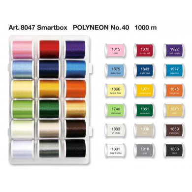 MADEIRA Smart Box with 18 Polyneon yarns of 1000 Mt. - 8047