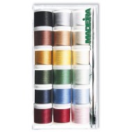MADEIRA Transparent box with 18 embroidery threads Cotona 200 Mt. - 8030