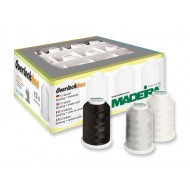 MADEIRA Boite 12 cônes pour surjeteuses Aerolock - Aeroflock noir et blanc - 9200