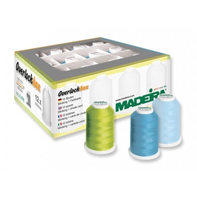 copy of MADEIRA Box 12 coni per tagliacuci Aerolock - Aeroflock Verde Blu Azzurro - 9201