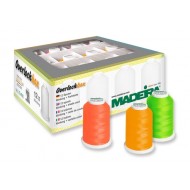 MADEIRA Box 12 cones for Aerolock sergers - Aeroflock colors Fluo - 9203