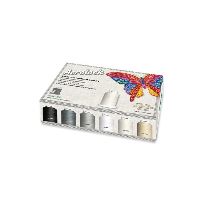 MADEIRA Box 24 coni per tagliacuci Aerolock bianco grigio nero e beige 1200 Mt. - 9118B