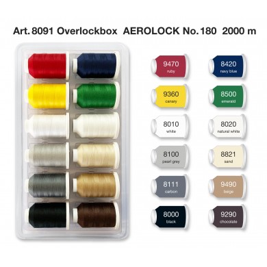 MADEIRA Box 12 cones for Aerolock serger n.180 2000 meters Overlo...