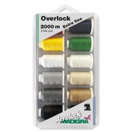 MADEIRA Box 12 cones for Aerolock serger n.180 2000 meters Extra fine colored overlock - 8091