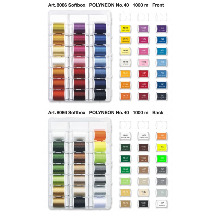 MADEIRA Box Madeira 40 Polyneon Yarns 1000 Mt. - 8086