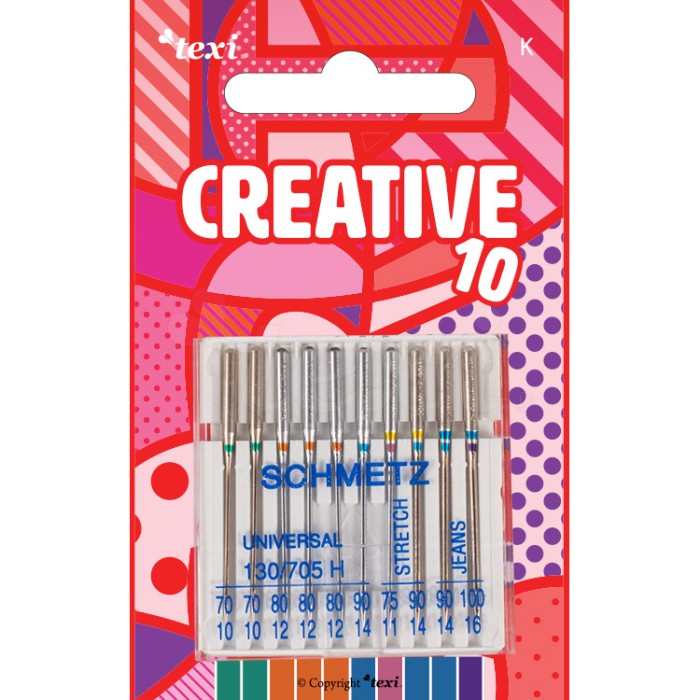 TEXI Aghi CREATIVE 10 130/705H 10 pcs misti 6 Universali, 70x2, 80x...