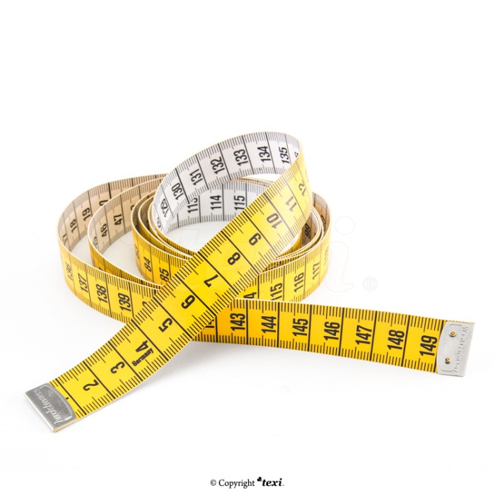 TEXI 4007 Mètre ruban de tailleur, longueur 150 cm, largeur 19 mm