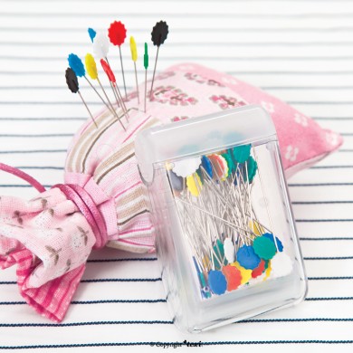 TEXI 4075 Steel Flower Head Pins, Nickel Plated 0.6 x 48 mm...