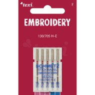 TEXI EMBROIDERY NEEDLES 130/705 H-E 5 pcs, 3x75 and 2x90