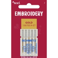 TEXI Aghi RICAMO GOLD 130/705 H-ET 5 pcs, finezza 75