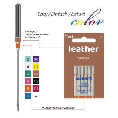 TEXI Needles for LEATHER 130/705 H-ET 5 pcs gauge 80