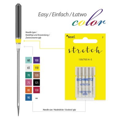 TEXI STRETCH Needles 130/705 H-S 5 pcs, gauge 65