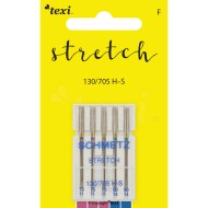TEXI STRETCH needles 130/705 H-S 5 pcs mixed, 3x75 and 2x90
