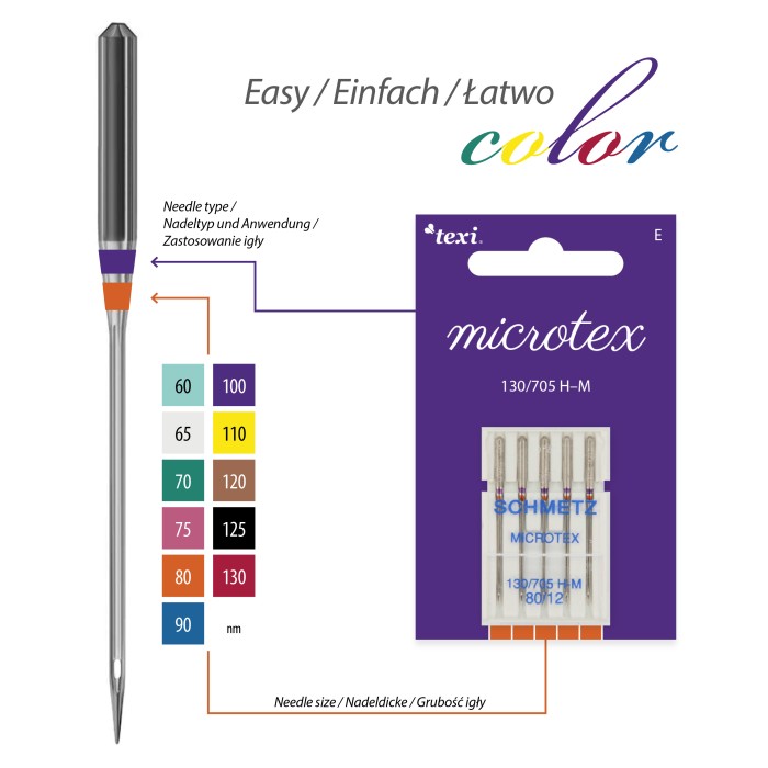 TEXI Aghi MICROTEX 130/705 H-M 5 pcs finezza 80