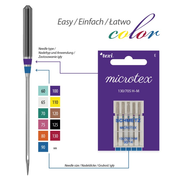 TEXI Aghi MICROTEX 130/705 H-M 5 pcs finezza 90