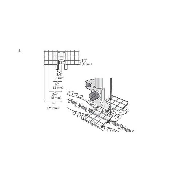 Husqvarna Viking 413337145 Pied décoratif multi-lignes