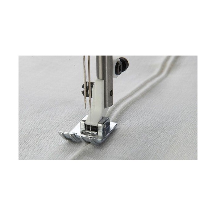 Husqvarna Viking 412992845 Piedino per nervature a 3 scanalature con piastrina