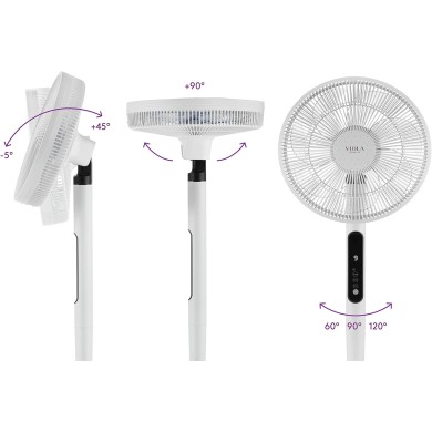 VIOLA Spring X9 Ventilatore a Piantana Silenzioso con Telecomando
