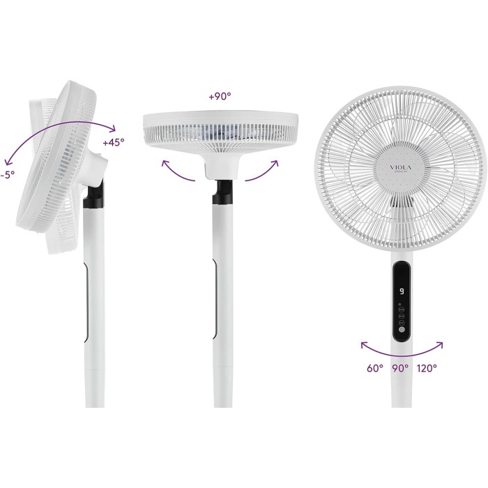 VIOLA Spring X9 Ventilatore a Piantana Silenzioso con Telecomando