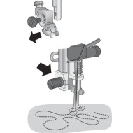 Pfaff 821141096 Pied à pointe ouverte à mouvement libre avec ressort
