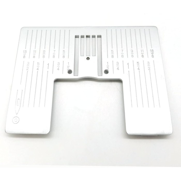 Pfaff 412964304 Standard straight stitch needle plate with inch measurements