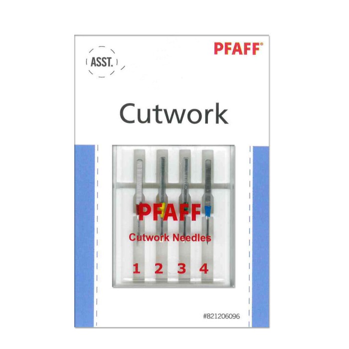 Pfaff 821206096 Aghi per intaglio automatico cutwork - Blister da 4 aghi