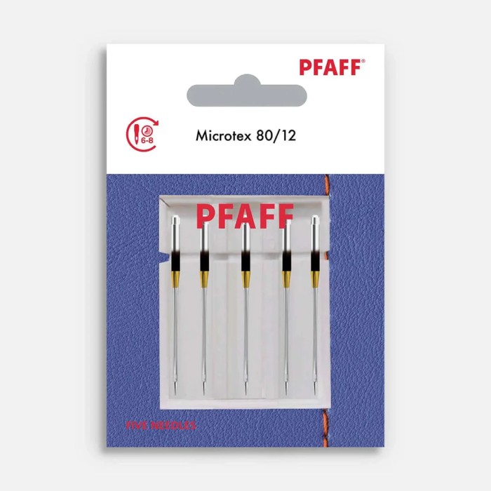 Pfaff 821309096 Aiguilles pour ampoules Microtex de 5 pièces 80/12
