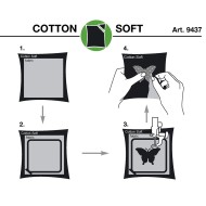 MADEIRA 9437 Stabilizer Cotton Soft Cotton Hook-and-loop Tear Away Black Embroidery