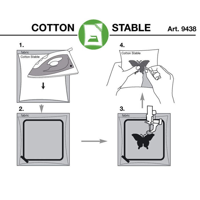 MADEIRA 9438 Stabilizer Cotton Stable Tear Away White Embroidery